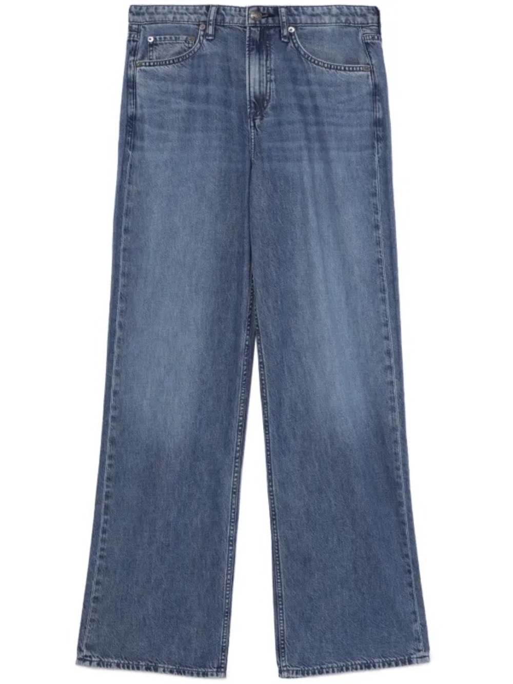 rag & bone | Logan Wide Leg Jeans in Light Blue Denim